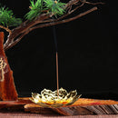 Lotus Incense Plate Sandalwood Stick Burner Yoga Buddhism Line Censer (L) Newly