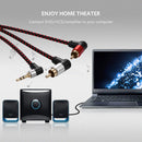 3.5mm Male to 2 RCA Male Cable Stereo Audio AUX Y Splitter Cord for DJ Amplifier