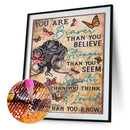 5D DIY Diamond Painting Kits Back Girl Partial Special Shape Drill Wall Decor