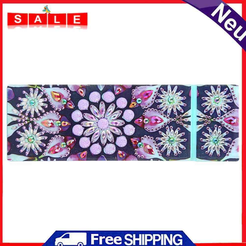 DIY Mandala Special Shaped Diamond Painting 2 Grids Pencil Case Storage Box Gift