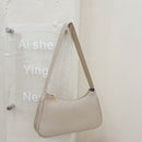 Women Shoulder Underarm Bag Nylon Retro Solid Handle Purse Handbag (Khaki)