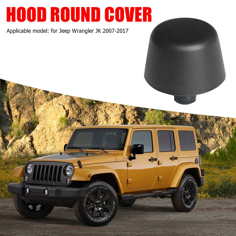 Rubber Hood Bump Stop Bonnet Bumper Cushion Black for Jeep Wrangler JK 07-17