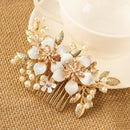 Leaf Hair Jewelry Flower Hair Pin  Bridesmaid Tiara Hair Combs Bridal Clips