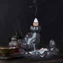 Backflow Incense Burner Ceramic Fountain Waterfall Smoke Incense Holder Censer