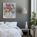 Colorful Flowers Canvas Paint By Numbers Oil Hand Painted Drawing Kit Home Decor