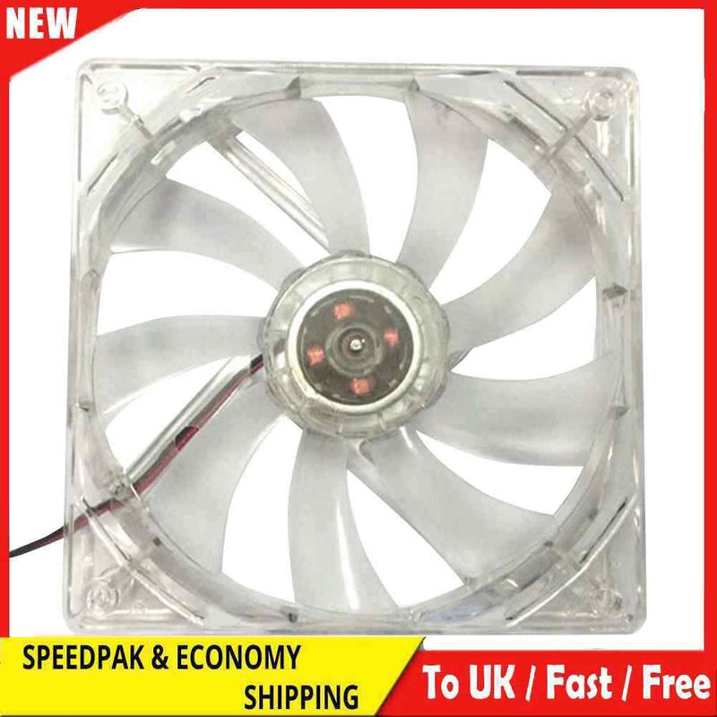 12cm 120mm RED LED 12V 4Pin Computer PC Case Cooler CPU Cooling LED Fan
