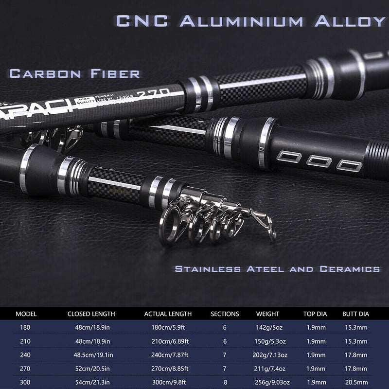 #A Portable Telescopic Fishing Rod Aluminum Alloy Fishing Poles Fishing Tackle G