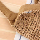 Womens Straw Beach Shoulder Bags Female Summer Vacation Shopper Retro Handbags