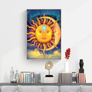 30x40cm 5D Diamond Painting Moon Sun Cross Stitch Kit Rhinestone Bead Crafts