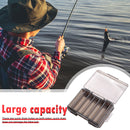 Fishing Lure Box Double Side Bait Case Organizer Fishing Tackle (S Grey) Newly
