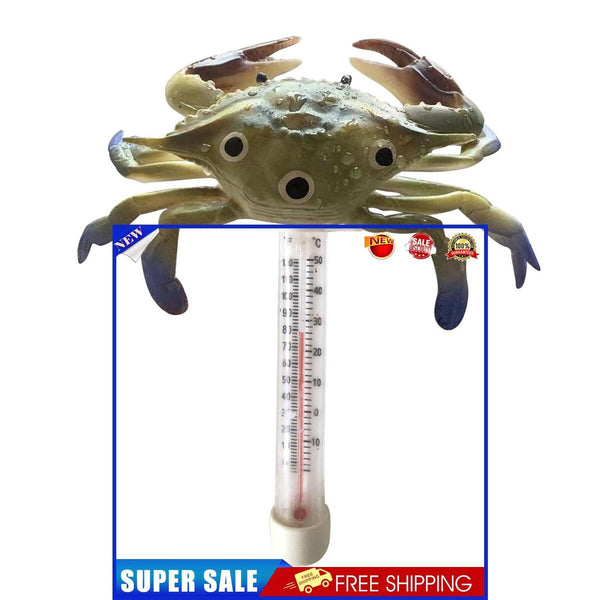 Floating Pool Thermometer Pool Accessories for Water Temperature (Crab)