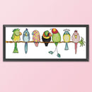 Full Cross Stitch 11CT Colorful Parrots Counted Embroidery DIY Needlework