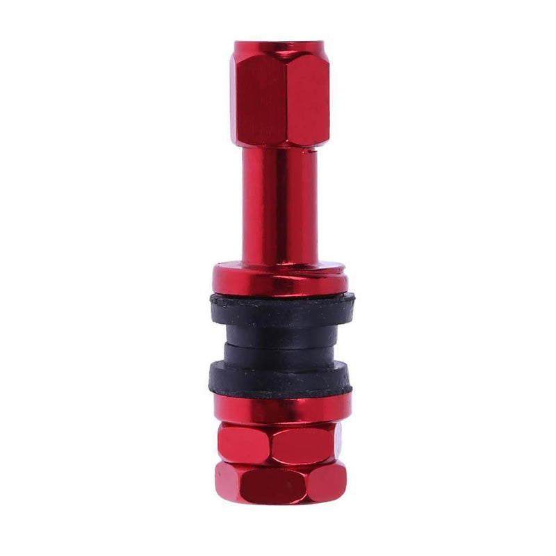 4pcs Car Stainless Steel Clamp-in Tubeless Tyre Tire Wheel Valves (Red)
