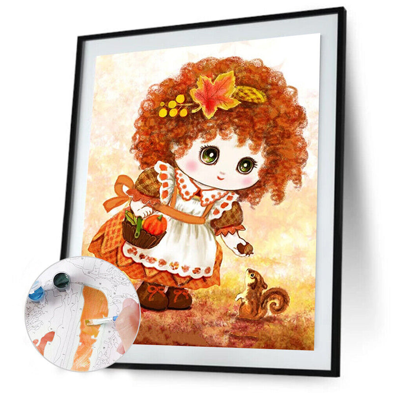 Little Girl 40x50cm Oil Paint By Numbers Picture DIY Painting