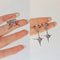 Earrings Star Ring Necklace Earring Set Pink Crystal Necklace Clip Earrings