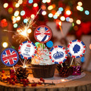 Fashion UK Party Decorations Queen Elizabeth Cake Toppers Platinum Jubilee
