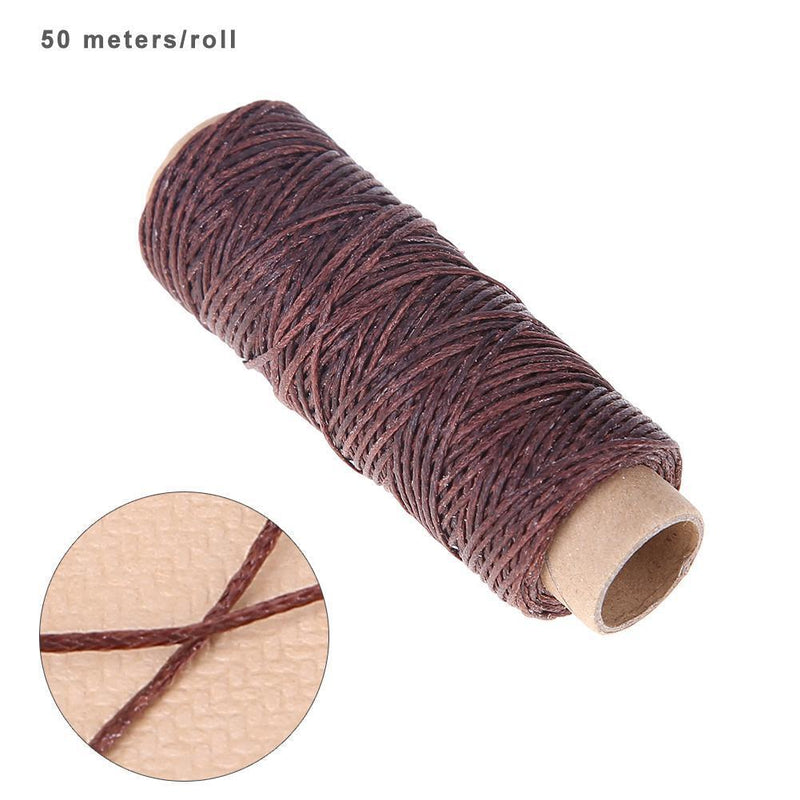 150D 50m Wax Line DIY Handmade Wear-Proof Leather Sewing Flat Wax Thread(5)