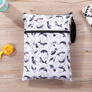 Waterproof Reusable Wet Bag Printed Diaper Nappy Bags with Two Zipper (B) Newly