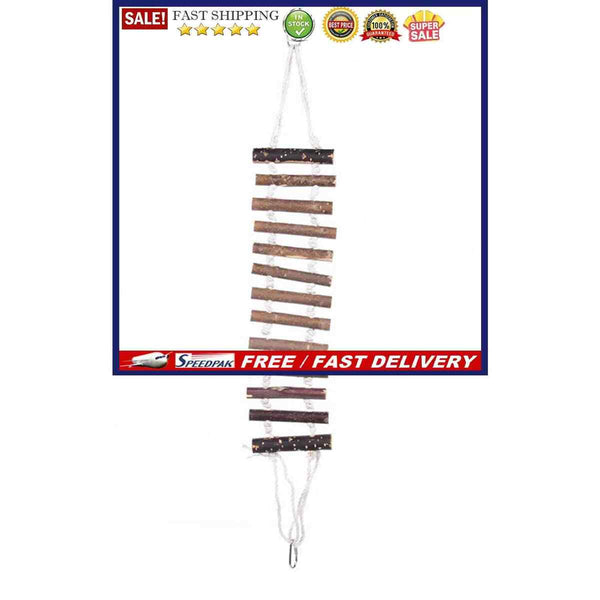 Wood Parrot Bridge, Cage Hammock Swing, Bird Toys for Parakeet Budgie Cocka