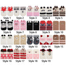 Animal Design Floor Stocking Christmas Socks Coral Feece Sock Gift Sox with Box
