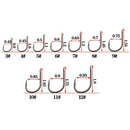 50pcs/set No.3-12 10 Types Black Nickel Fishing Hooks Fishing Accessories