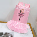 Girl Ergonomic Bow Tie Ballet Backpack Adjustable Lace Dance Bag (Pink) Newly