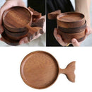 Seasoning Sauce Dish Wooden Flavored Vinegar Snack A Tableware Charm Plate T9F8