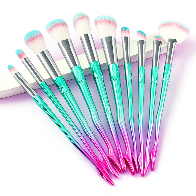 10pcs Makeup Brushes Set Blush Foundation Shadow Concealer Cosmetic Beauty Tools