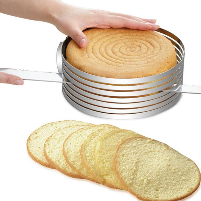 Stainless Steel 15-20cm Adjustable Retractable Circular Ring Cake Mould