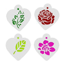 4pcs/Set DIY Leaf Flower Coffee Stencils Cake Baking Scrapbook Templates