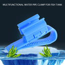 Aquarium Filtration Water Pipe Bucket Clip Tube Flow Control Clamp (Blue) Newly