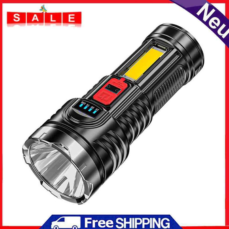 Rechargeable USB Portable G5+COB LED Flashlight Torch for Outdoor Hiking Camping