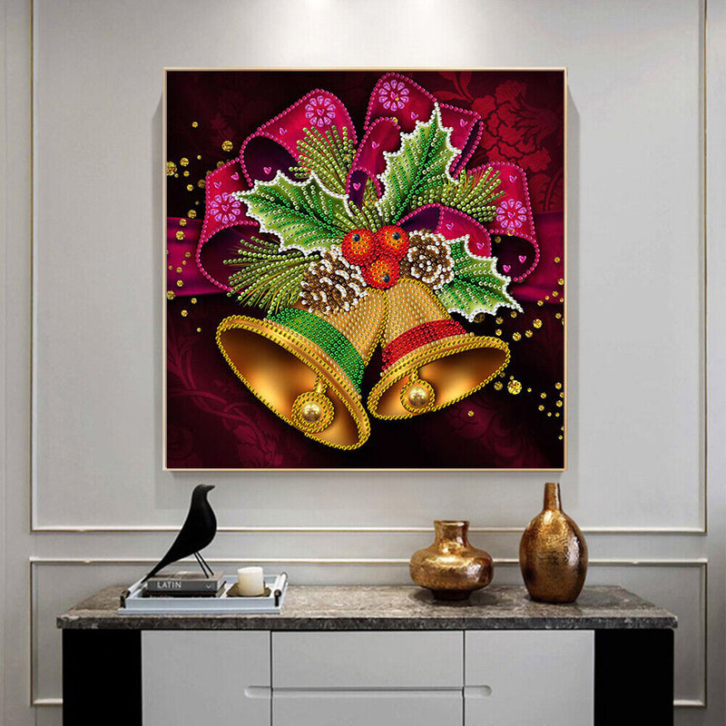 Christmas Bell Mosaic Rhinestone Picture Partial Special Drill Diamond Painting
