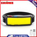 Portable LED Headlamp COB Headlight Built-in Battery 3 Lighting Modes Work Light
