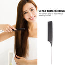 Fine-Tooth Metal Pin Tail Comb Plastic Hair Styling Hairdressing Dyeing Brush