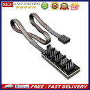 1 to 5 Way 4-Pin PWM CPU Cooler Fan PC Case Fan Sleeved Power Cable Hub Splitter