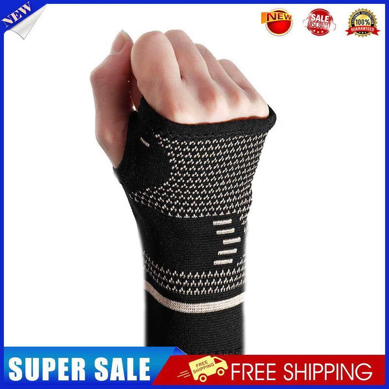 Men Women Fitness Wrist Guard Arthritis Wristband Safety Brace Support (L)