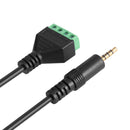 3.5mm Stereo 4 Pole Male Plug to 4 Pin AV Screw Video Balun Terminal Cable