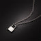 Steel  Chain Collar Statement Punk Choker Long Chain PadLock Pendant Necklace