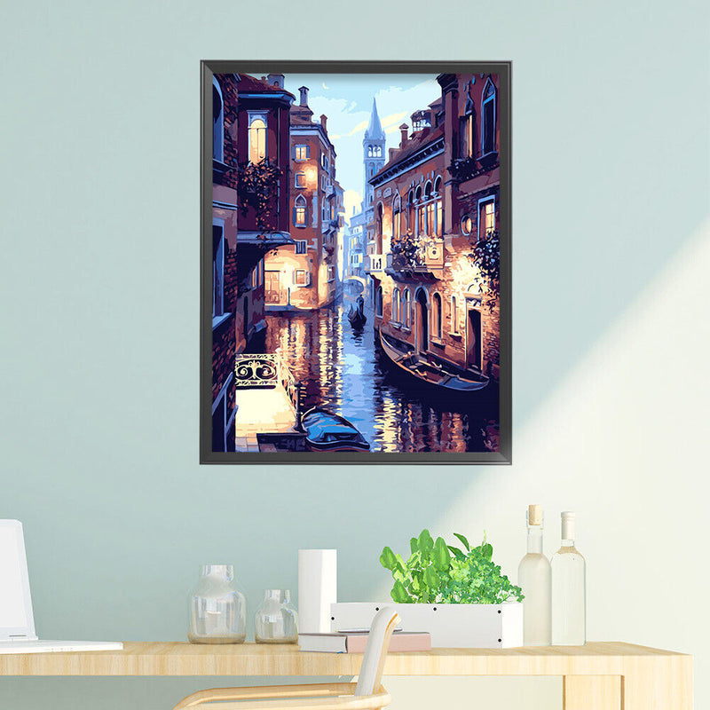 Venice DIY Paint By Number Oil Painting Canvas Frameless Picture Decoration