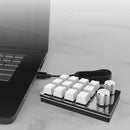 Macro Bluetooth-compatible Keyboard Programmable Mechanical Keypad (White)