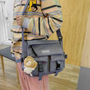 Casual Female Handbags Pendant Decor Messenger Handbags Nylon Handbag for Travel