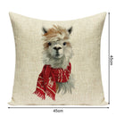 Non-fading Alpaca Printed Pillowcases Square Cleanable Sofa Car Cushion Cov