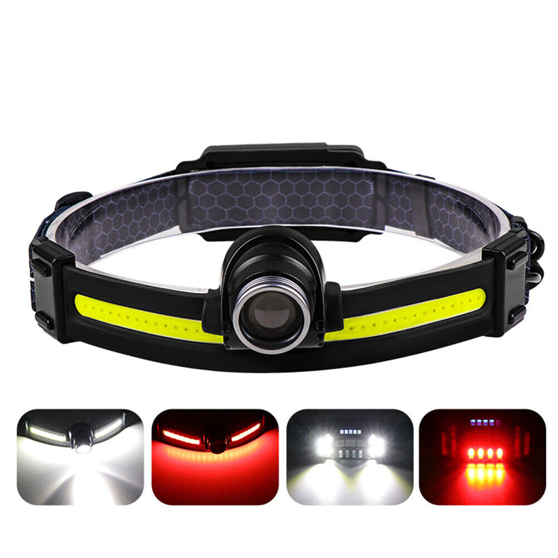 Sensor XPG COB Headlamp Headlight 400LM Waterproof LED USB Working Light
