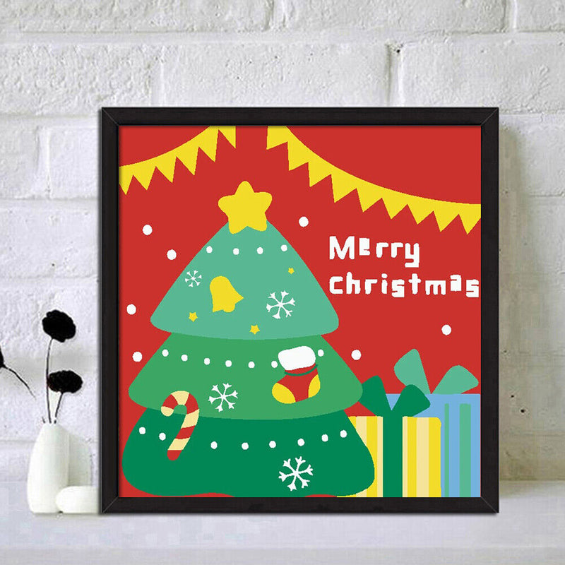 Digital Painting Frameless Cartoons Christmas DIY Painted By Numbers on Canvas