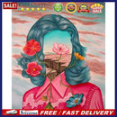 Flower Personification Oil Paint By Numbers Kit DIY Acrylic Painting on Canvas