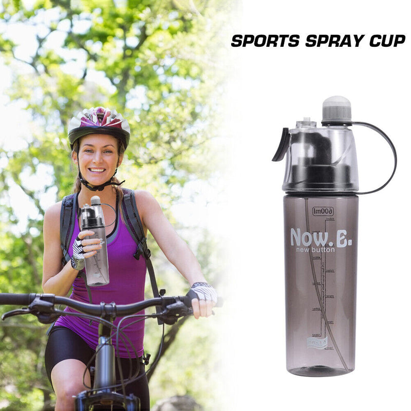Gym Sports 600mL Kettle Outdoor Cycling Camp Hiking Spray Water Drinking Bottle