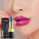 Magical Discoloration Blue-Rose Temperature Changing Lipstick Waterproof Gifts`