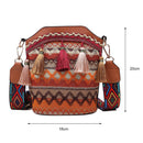 Ethnic Women Messenger Bag Woven Tassels Small Bucket Shoulder Handbags Totes