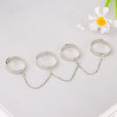 Women Open Adjustable Multi-Layer Hip Pop Jewelry Finger Rings Punk